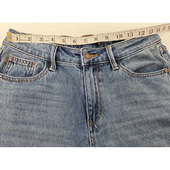 Judy Blue Mid Rise Rigid Magic Release Hem Size 7/28 Boyfriend Denim Jeans 88818 - Picture 5 of 10